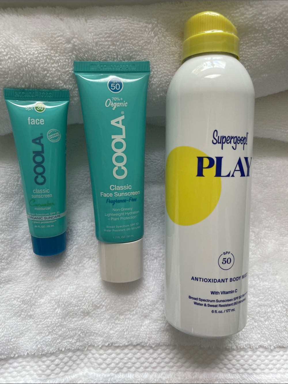 BRAND NEW SUPERGOOP AND COOLA SUNDCREENS!